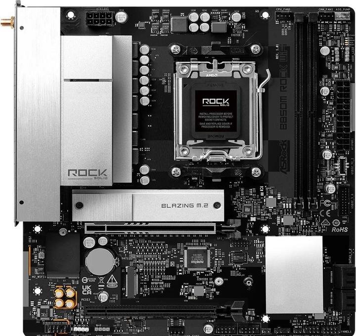 AsRock MB AMD AM5 B850M Rock WiFi 6 (AM5, AMD B850, mATX)