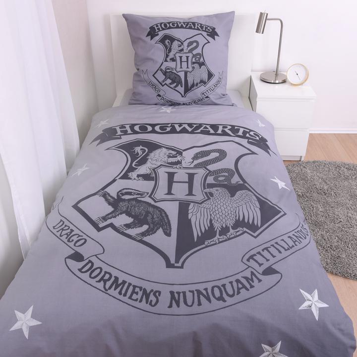Produktbild Herding Harry Potter Bettwäsche Grau 135 x 200 cm / 80 x 80 cm