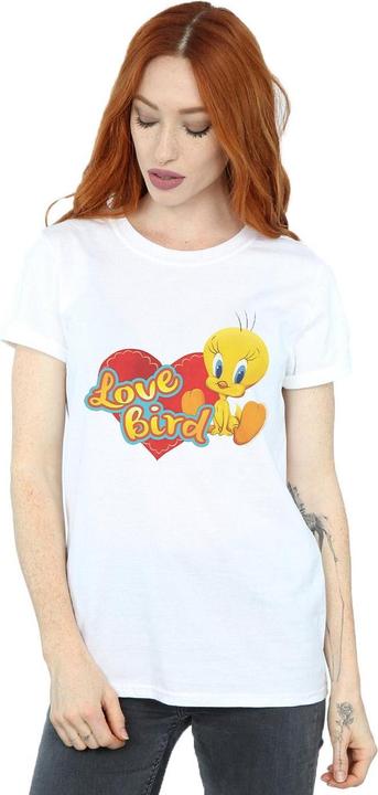 Actual product image Looney Tunes Womens/Ladies Tweety Pie Valentine's Day Love Bird Cotton Boyfriend T-Shirt (XXL)