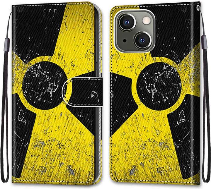 Produktbild Ueli Express iPhone 13 Mini Buch Etui Tasche mit Kartenfach Radioaktivität (Apple iPhone 13 mini)