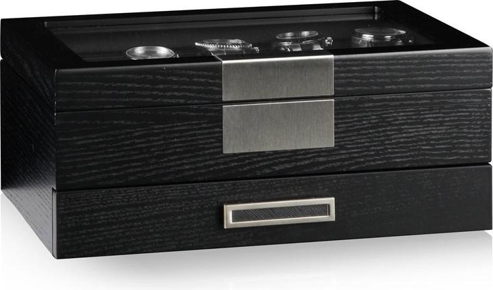 Produktbild Heisse & Söhne Uhrenbox Monteray 10+ Esche - Schwarz Seidenmatt