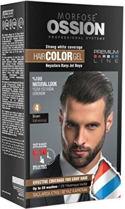 Morfose Ossion Premium Barber Line Hair Color Gel Brown (4) (Braun)