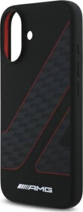 Actual product image Mercedes AMG AMHMP16S2SCFR iPhone 16 6,1" czarny/black hardcase Checkered Flag Pattern MagSafe (Apple iPhone 16)