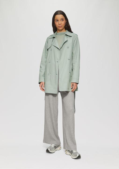 Produktbild S.Oliver Outdoor-Jacke Kurzer Trenchcoat aus Baumwolle mit Gürtel