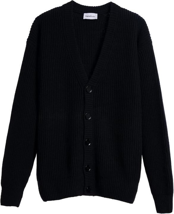 Produktbild Diana Studio Herren Schwarzer Strickweste mit Langarm (XL)