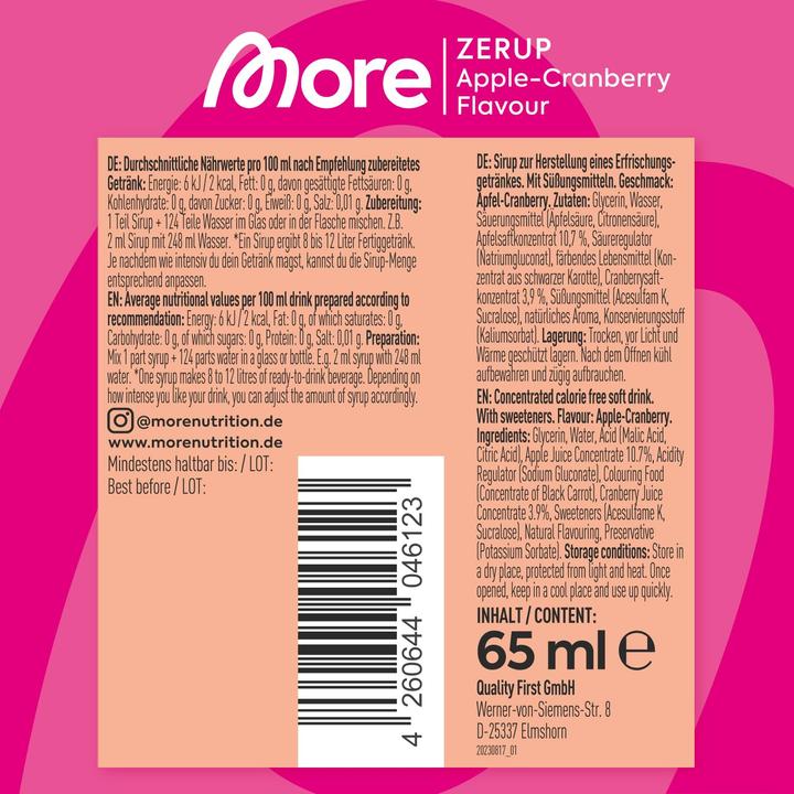 Actual product image More Nutrition Zerup