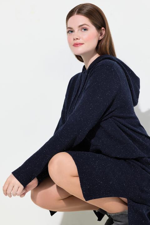 Produktbild Ulla Popken Strickkleid, Noppen, Kapuze, Langarm (54)