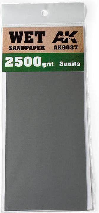 Actual product image AK Interactive Wet Sandpaper 2500 Grit. 3 units (2500)