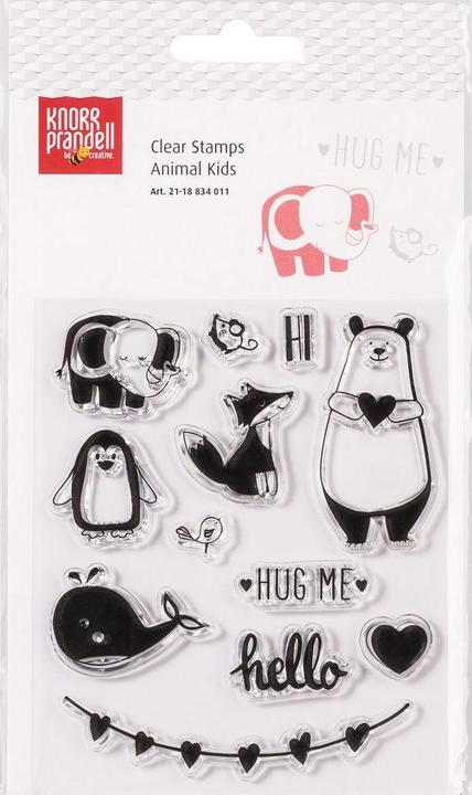 Produktbild Heyda KNORR Stempelmotiv Clear Stamp 211883401 Animal Kids 12-teilig