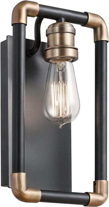 Immagine prodotto Elstead Lighting Applique Imahn E27 nero e ottone naturale (E27, IP20)