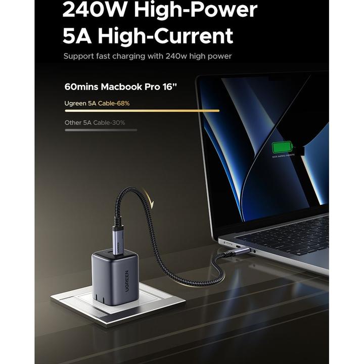 Produktbild Ugreen USB C — USB C (1 m, USB 4.0, 240 W)