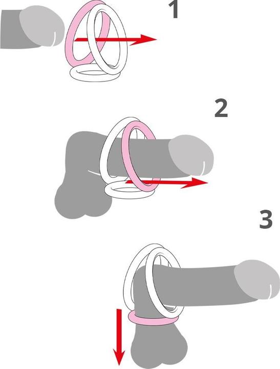 Actual product image Rimba Triangle Cock and Balls Rings (7382) (4.50 cm)