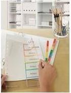 Actual product image Avery Intercalaires Readyindex, PP, 6 touches, A4 polypropylène transparent, touches couleur assorti