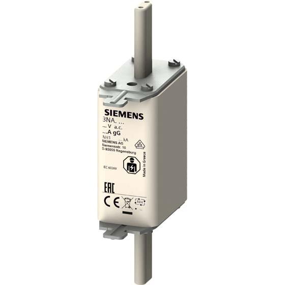 3x Siemens, Sicherung, NH-Sicherungseinsatz 16A NH1 500VAC 3NA3105 (Diazed-Sicherung, 16 A)