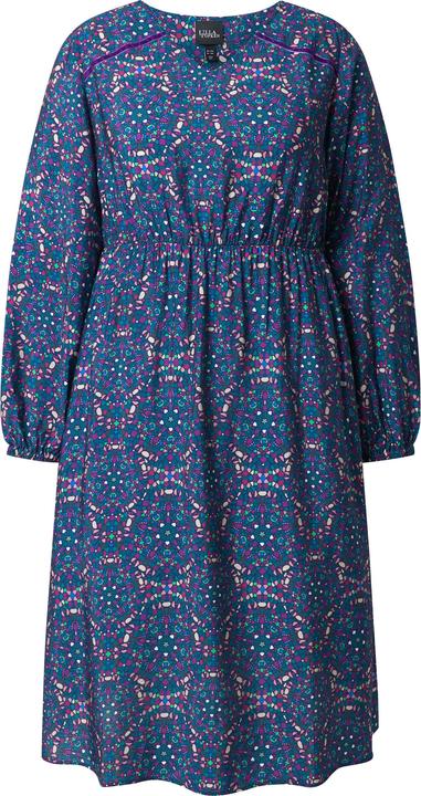 Image du produit Ulla Popken Robe évasée à col en V et manches longues. Motif kaléidoscope (50, 52)