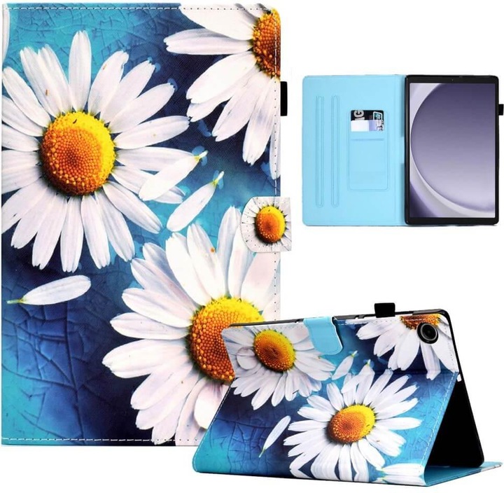 Cover-Discount Galaxy Tab A9+ - Schutzhülle Margeriten (Galaxy Tab A9+)