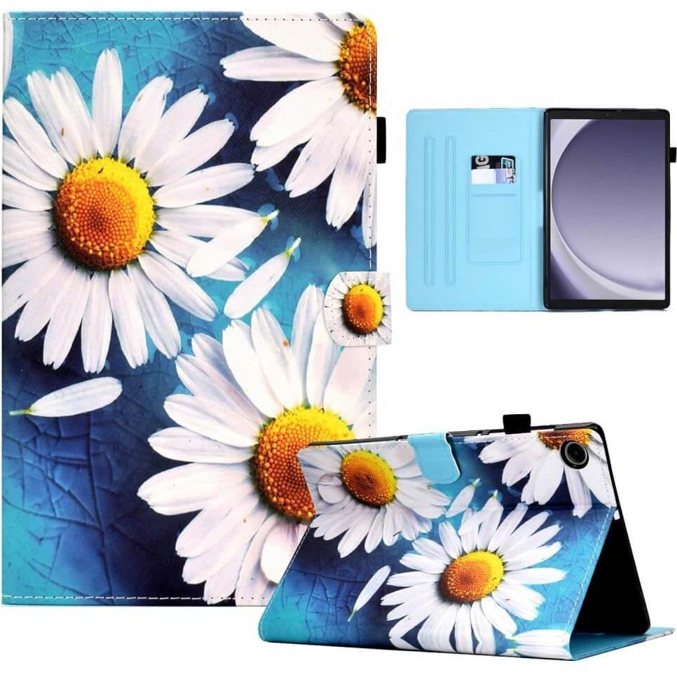 Cover-Discount Galaxy Tab A9+ - Schutzhülle Margeriten (Galaxy Tab A9+), Tablet Hülle, Mehrfarbig