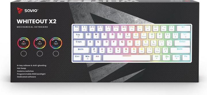 Actual product image Savio Whiteout X2 Peach (Eng. Int., Cable)