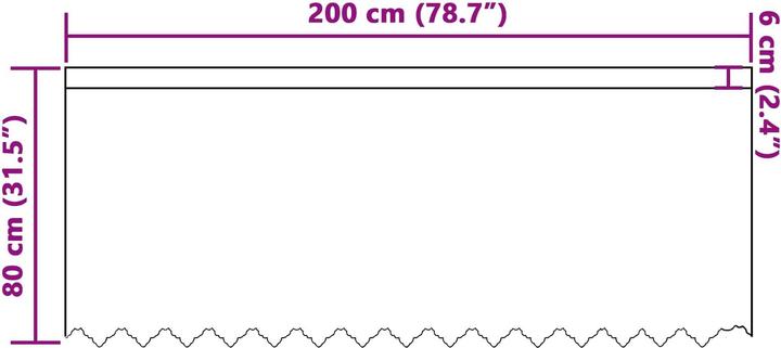 Produktbild vidaXL Spitzenvorhang (200 x 80 cm)