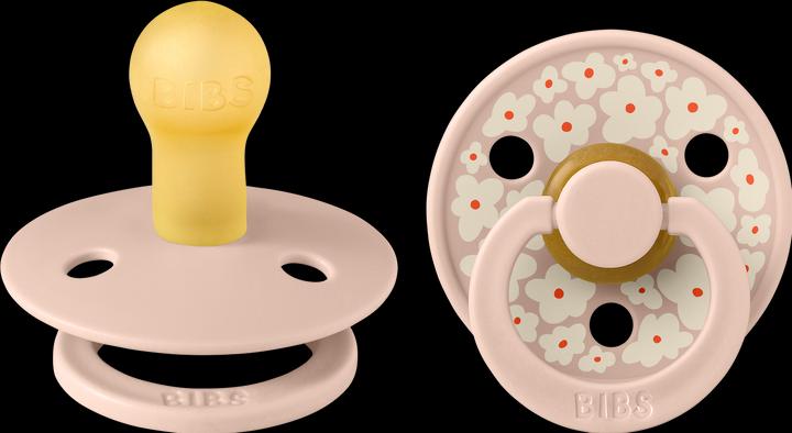 Bibs Studio Nuggi Colour 2 PACK Latex Round 6-12m Jasmine Blush Mix (2 x, 6 - 12 Monate)