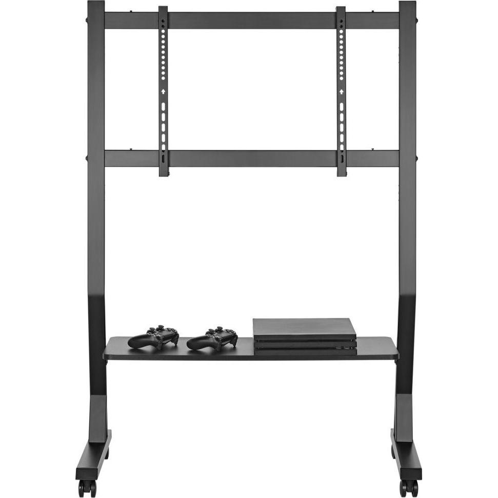 Thumbnail - Techly Floor Stand with Shelf for 45-90i (90", 60 kg), TV Ständer, Schwarz