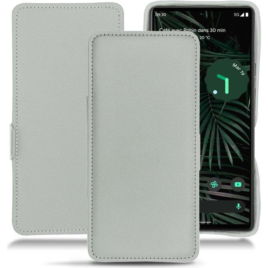 Noreve Lederschutzhülle horizontal (Google Pixel 6 Pro), Smartphone Hülle, Grau