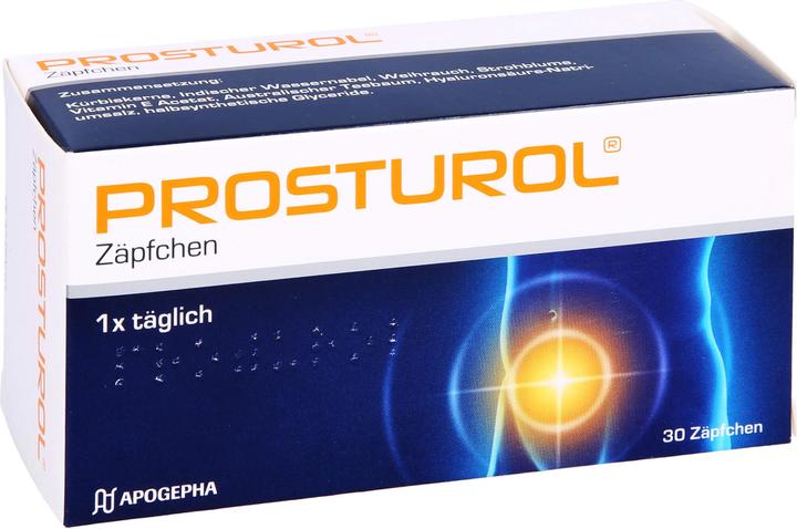 Produktbild Apogepha PROSTUROL Zäpfchen bei Prostatitis und gutartiger Prostatavergrösserung, 30 St. Zäpfchen (Intimwaschlotion)