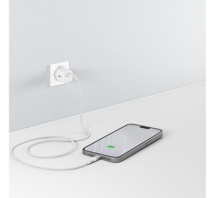 Immagine prodotto Goobay Cavo tessile da USB-C a USB-C con spine in metallo, 3 m, bianco (3 m, USB 2.0, 60 W)