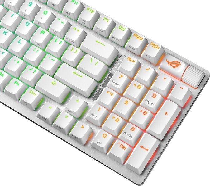 Immagine prodotto ASUS Tastiera ROG Strix Scope II 96 Wireless Bianco (DE, Senza fili, Cablato)