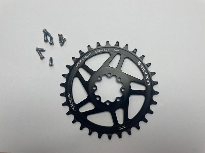 Produktbild Wolf Tooth SRAM 8-bolt Direct Mount Kettenblatt, Boost 55mm/Offset 3mm, 30 Z., Drop-Stop B, black (30)