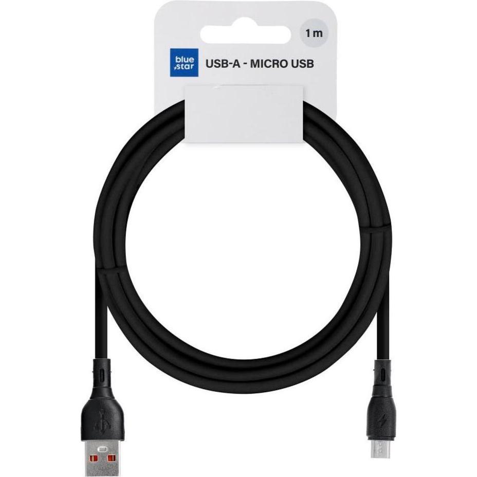BlueStar Cable Blue Star BLUE STAR ECO cable 2A USB A to Micro USB PJ68-23-2 1m black (1 m, USB 2.0), Cavo USB