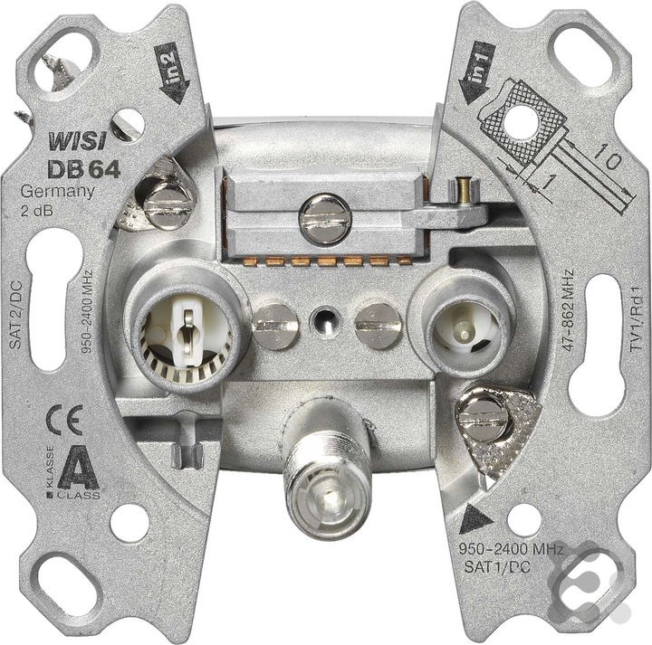 Produktbild WISI DB 64 Silber Steckdose (Antennenkabel)