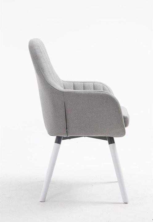 Produktbild Swisshandel24 Stuhl Florian Stoff Weiss, grau