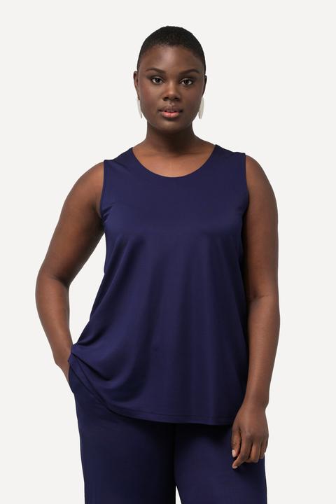 Image du produit Ulla Popken Haut sans manches, en jersey piqué. Décolleté rond et silhouette en A évasée. (46, 48)