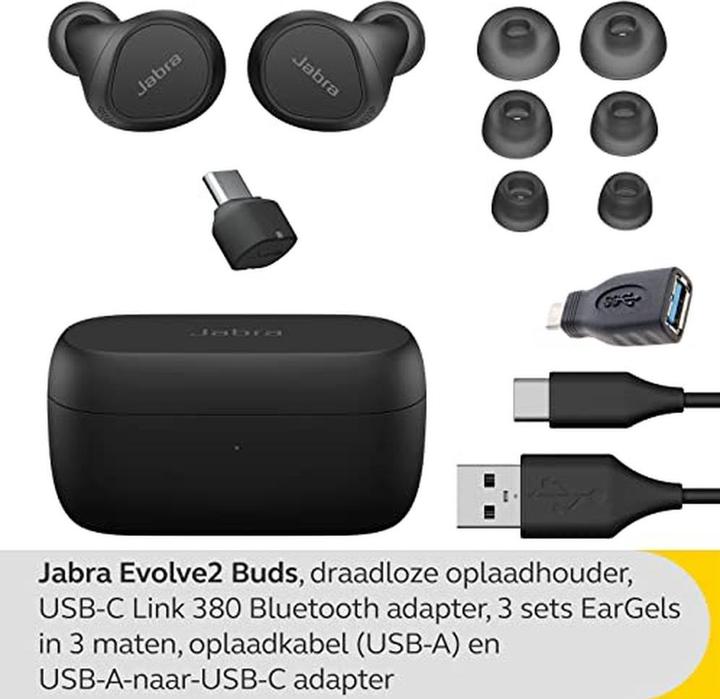 Actual product image Jabra Evolve2 Buds UC (Wireless, USB-C)