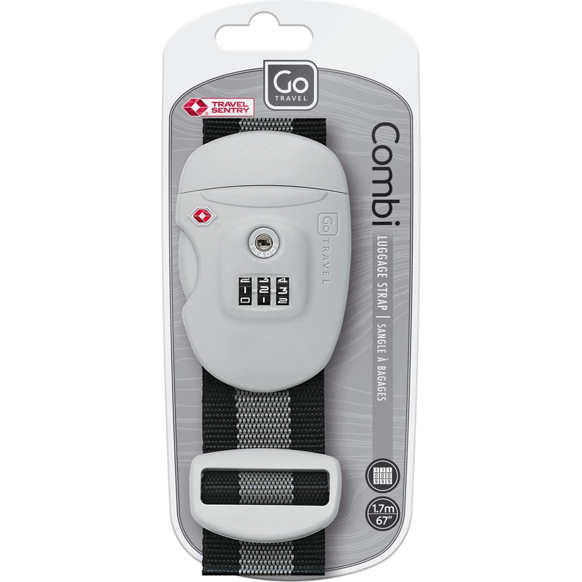 Go Travel, Accessori da viaggio, Combi Strap Koffergurt mit Zahlenschloss, Nero, (Cinturino caso)