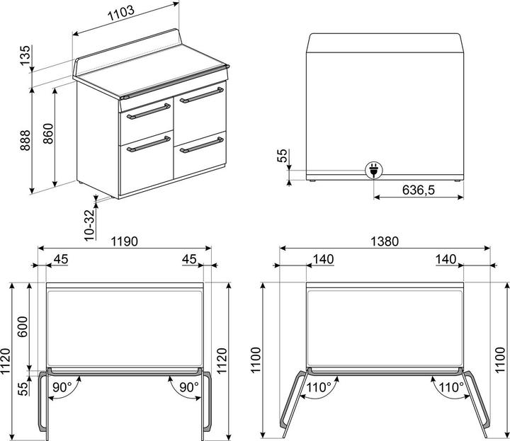 Image du produit Smeg TR4110IP2 crème