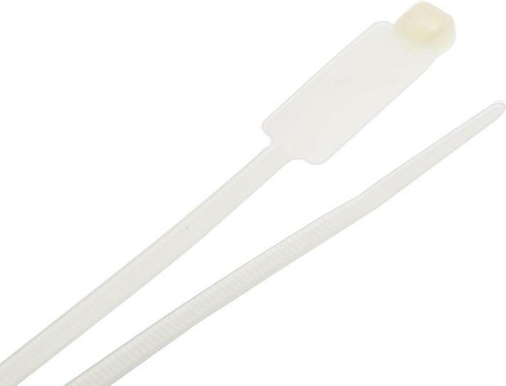 Produktbild RS PRO Natural Marker Cable Tie 200x4.6 (Kunststoffkabelbinder, 200 mm, 100 Stk.)