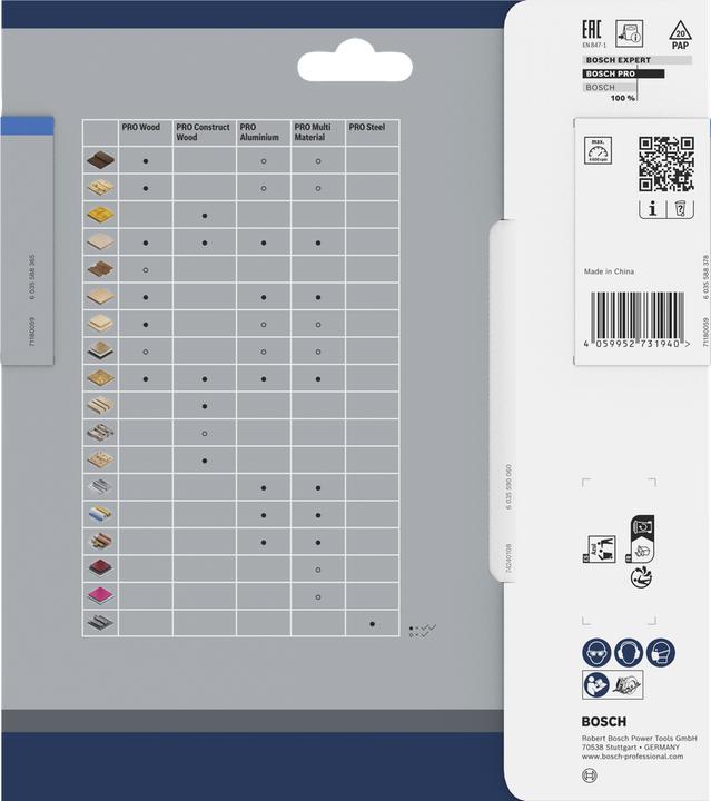 Actual product image Graphite PRO Steel cordless Kreissägeblatt, 165 x 1,6 x 20 mm