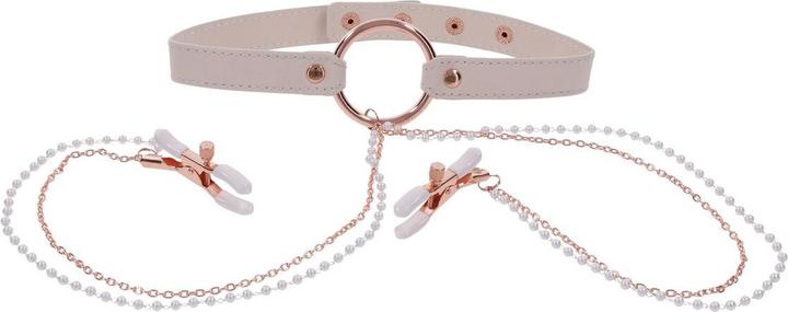 Produktbild Sportsheets peaches ‘n creame collar with nipple clamps