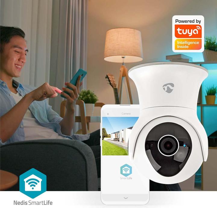 Actual product image Nedis Smartlife Outdoor Camera Wi-Fi Full HD 1080p IP65 Cloud / Internal 16GB 12 VDC with Motion Sensor (1920 x 1080 Pixels)