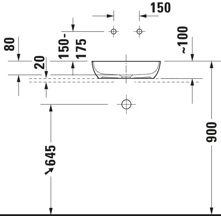 Immagine prodotto Duravit Lavabo da appoggio Sivida, angolare, 400x400mm, senza foro per rubinetto, senza sfioratore (400 mm, 400 mm)