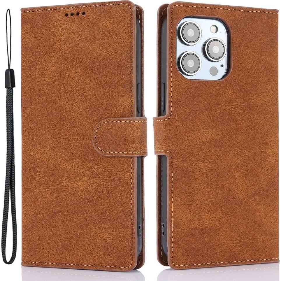Cover-Discount iPhone 16 Plus - Premium Handyhülle Etui (Apple iPhone 16 Plus), Smartphone Hülle, Braun