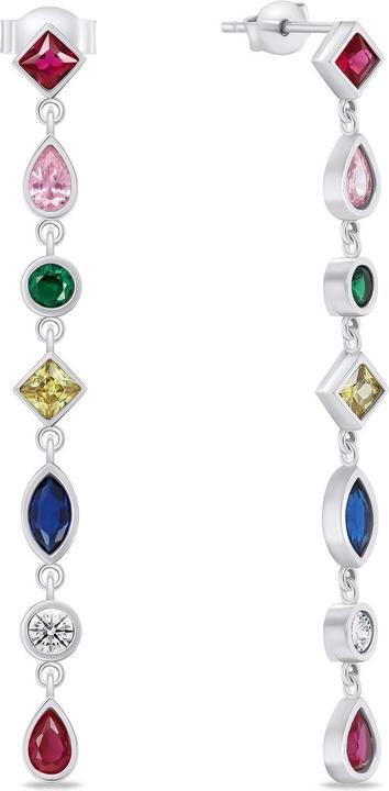 Produktbild Brilio Silver - Beautiful silver earrings with colored zircons EA801W (Silber)