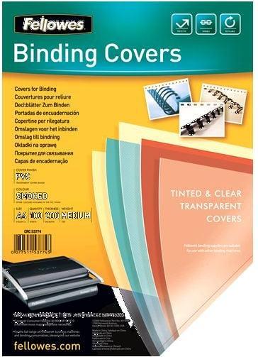 Actual product image Fellowes PVC cover sheet, grey-transparent