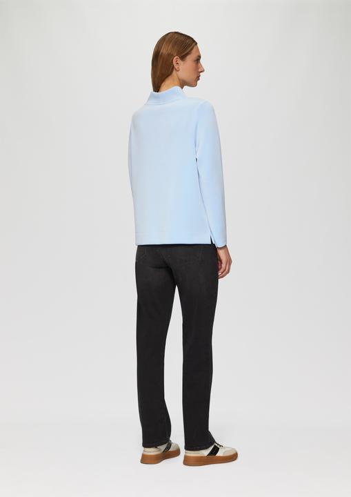 Produktbild s.Oliver Sweatshirt Scuba-Sweatshirt mit Wasserfallkragen (38)