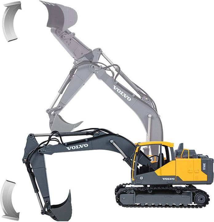 Actual product image Jamara Excavator Volvo EC160E Metal 1:16 2.4GHz Destruction Set