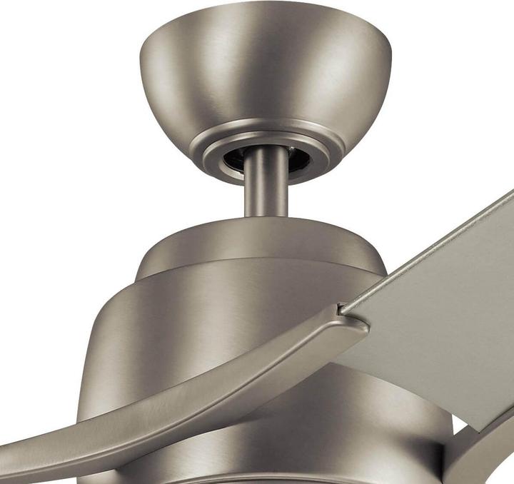 Produktbild Elstead Lighting Zeus leiser Deckenventilator mit LED Licht Ø152cm Holz + Fernbedienung Silber (39 dB)