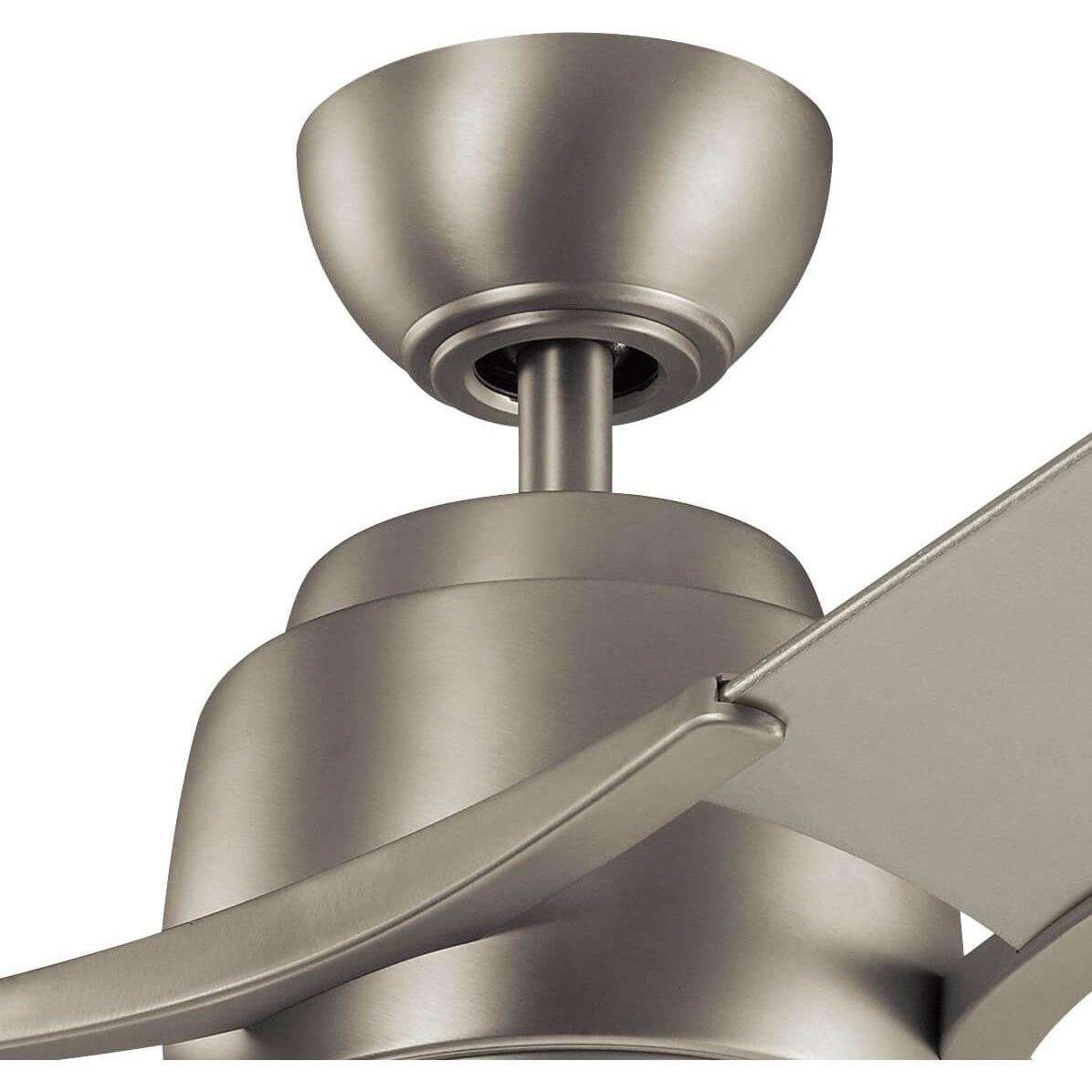 Thumbnail - Elstead Lighting Zeus leiser Deckenventilator mit LED Licht Ø152cm Holz + Fernbedienung Silber, Ventilator, Silber