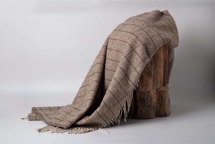 Produktbild MojaMajo Wolldecke Jacinta 140x190 cm, Braun (140 x 190 cm)